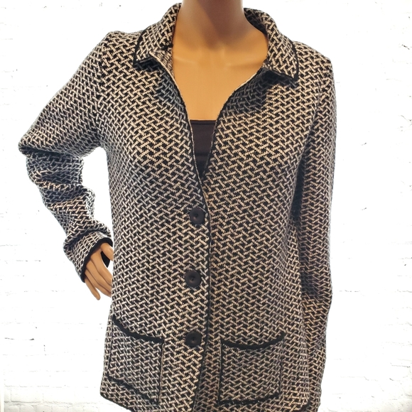 Cocogio Italian Wool Blend Button Down Sweater - Picture 3 of 8